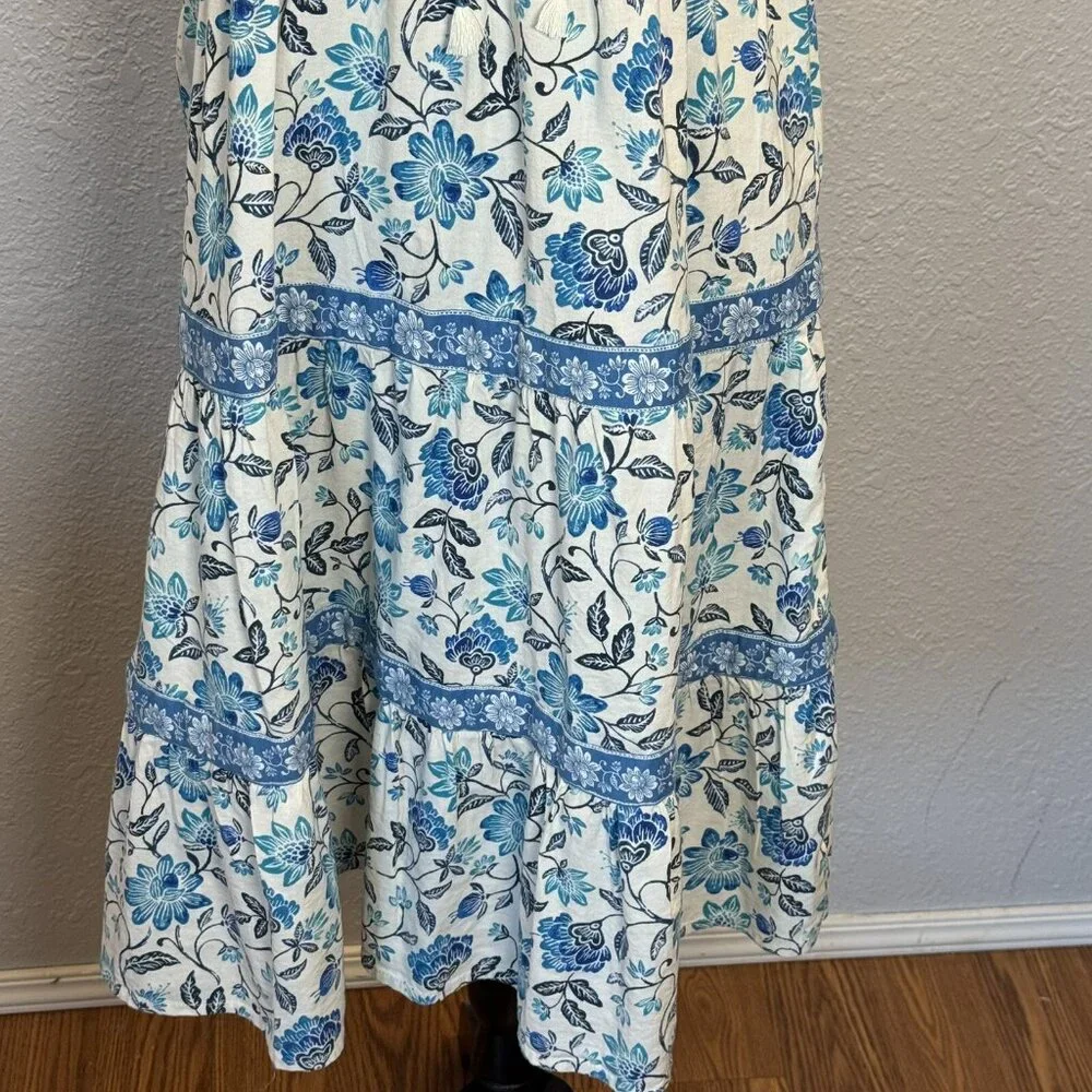 Old Navy Girls XL (14) Sleeveless Button-Front Tiered Fit‎ & Flare Midi Dress